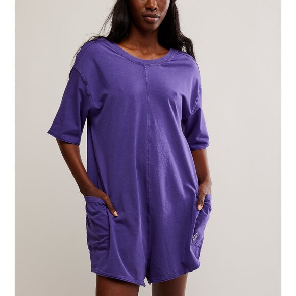 FP MOVEMENT Hot Shot Tee Romper / Dark Amethyst - Picture 1 of 11